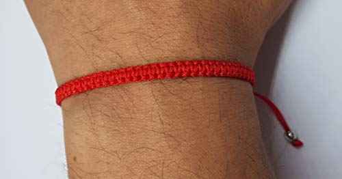 MYSTIC JEWELS - Red Thread Kabbalah Bracelet, amulet, evil eye protection, good luck, good luck (Red)