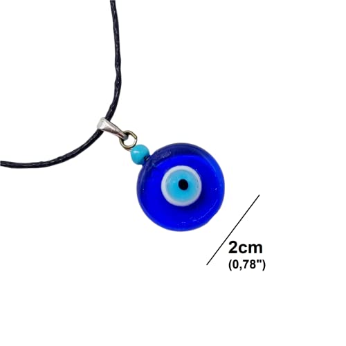 MYSTIC JEWELS Turkish Eye Nazar Good Luck Necklace for Adults and Children (Navy Blue)