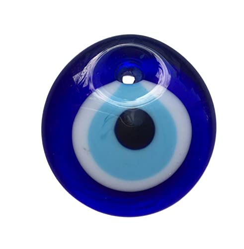 3 Turkish eyes to hang - crystal against the blue and white evil eye and for good luck, 4 cm diameter with hole