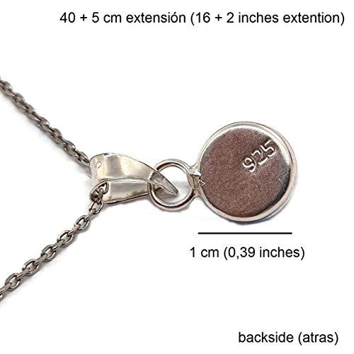MYSTIC JEWELS by Dalia - Blue Crystal Evil Eye Necklace for Good Luck - 925 Sterling Silver - Chain 40 to 45 cm Length, for Evil Eye Protection (Light Blue)