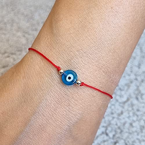MYSTIC JEWELS Classic Good Luck Eye Bracelet with Red Thread to Give as a Gift (Red)