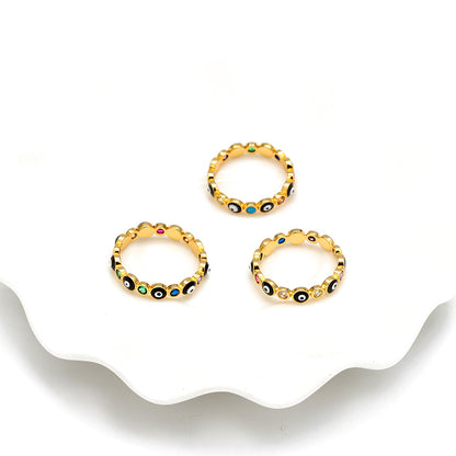 Evil Eye - Turkish Eye Gold Color Ring (Copper)