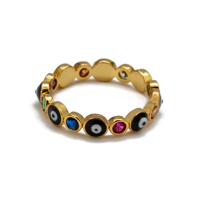 Evil Eye - Turkish Eye Gold Color Ring (Copper)