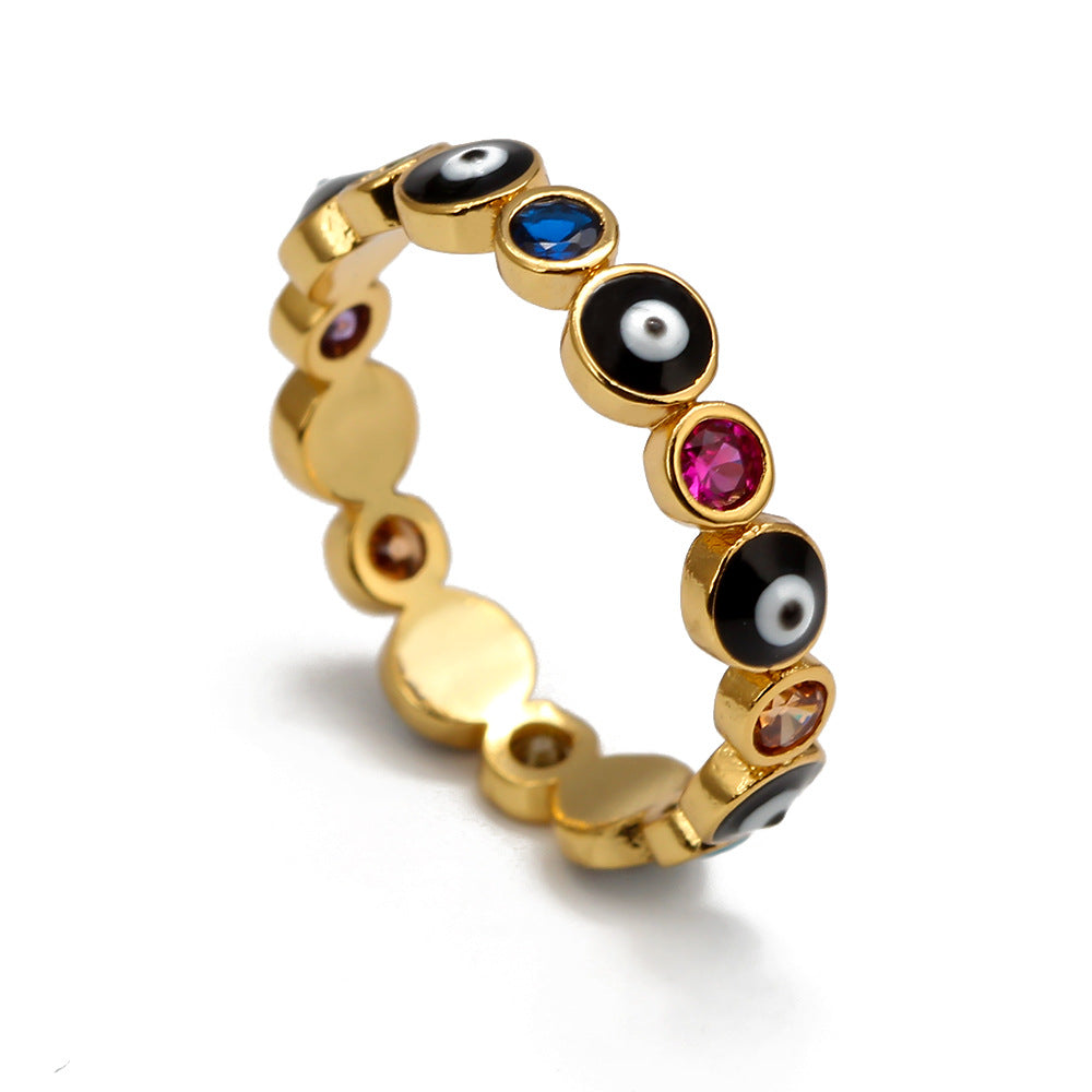 Evil Eye - Turkish Eye Gold Color Ring (Copper)