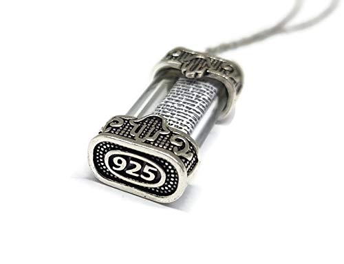 MYSTIC JEWELS by Dalia - 925 Sterling Silver - Mezuzah with Silver Chain (Model 5)