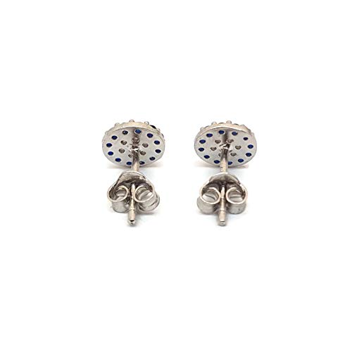 MYSTIC JEWELS by Dalia - 925 sterling silver earring - Turkish eye with cubic zirconia (Round)