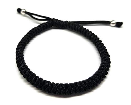 MYSTIC JEWELS - Lucky Kabbalah String Cord Bracelet - Unisex - Adjustable - Evil Eye Protection, Good Luck, Good Luck (Black)