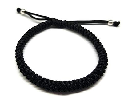 MYSTIC JEWELS - Lucky Kabbalah String Cord Bracelet - Unisex - Adjustable - Evil Eye Protection, Good Luck, Good Luck (Black)