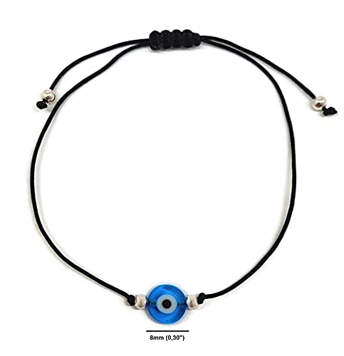 MYSTIC JEWELS Classic Good Luck Eye Bracelet with Red Thread to Give as a Gift (Black)