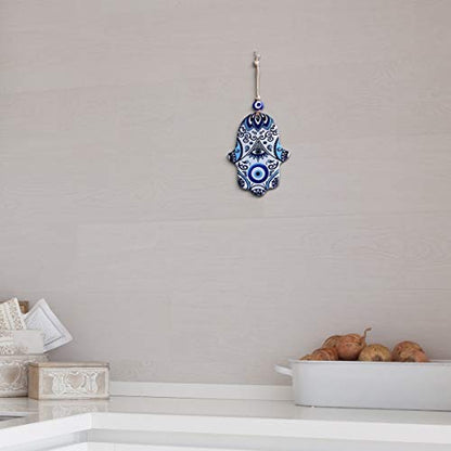 MYSTIC JEWELS - Crystal Hamsa (Hand of Fatima) Shaped Wall Ornament to Bring Health and Success Home (Color 1)