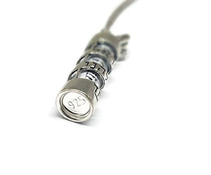 MYSTIC JEWELS by Dalia - 925 Sterling Silver - Mezuzah with Silver Chain (Model 1)