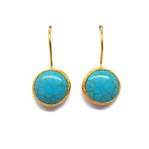 Orecchini Ovale Blu Greco Turco Nazar Boncuk 1,1 Cm In Argento 925