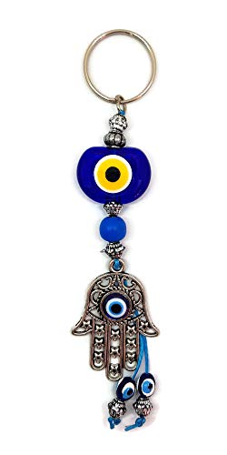 Mystic Jewels - Elephant Turkish Eye Keychain - Good Luck Amulet - Good Luck Keychain - for Gifting