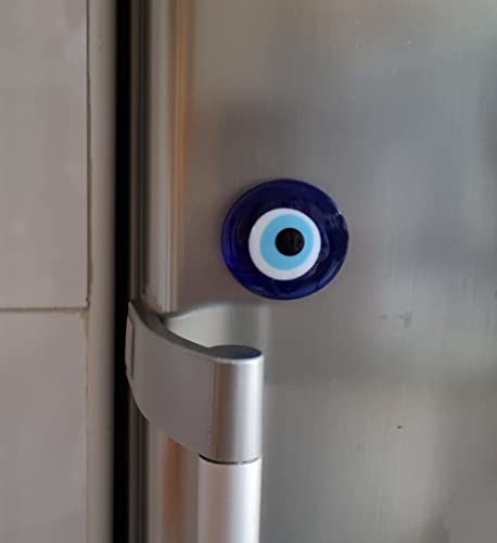 Fridge Magnet with Turkish Eye Design, Blue, for Good Luck, Ideal as a Decoration or Gift