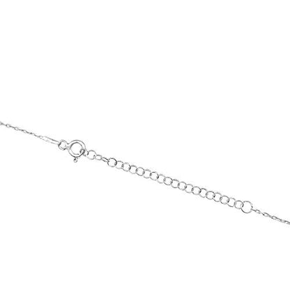 MYSTIC JEWELS By Dalia - 925 Sterling Silver Necklace, Hamsa (Hand of Fatima) enamelled evil eye, ideal for gifting (Silver)