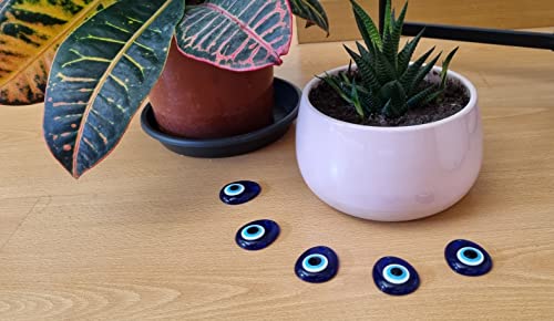 5 Units - Turkish Eyes for Hanging - plastic against the Blue and White Evil Eye, Lucky Amulet, Wall Decoration (Drop)