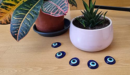 5 Units - Turkish Eyes for Hanging - plastic against the Blue and White Evil Eye, Lucky Amulet, Wall Decoration (Drop)