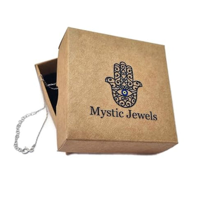 MYSTIC JEWELS By Dalia - 925 Sterling Silver Round Star of David Pendant with a 7mm Turkish Evil Eye Charm Dangling for Evil Eye (Pendant)