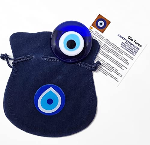 Fridge Magnet with Turkish Eye Design, Blue, for Good Luck, Ideal as a Decoration or Gift