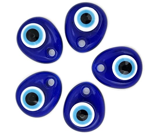 5 Units - Turkish Eyes for Hanging - plastic against the Blue and White Evil Eye, Lucky Amulet, Wall Decoration (Drop)