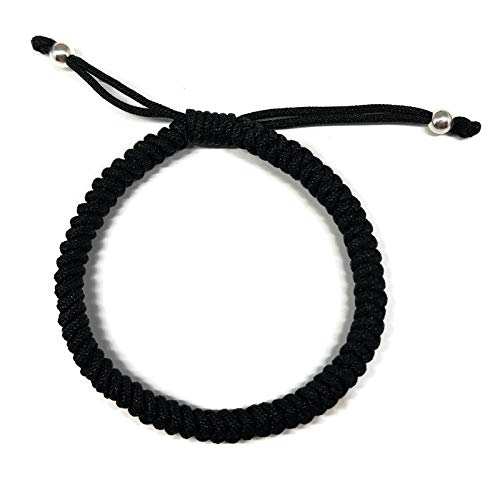 MYSTIC JEWELS - Lucky Kabbalah String Cord Bracelet - Unisex - Adjustable - Evil Eye Protection, Good Luck, Good Luck (Black)