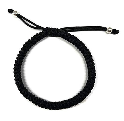 MYSTIC JEWELS - Lucky Kabbalah String Cord Bracelet - Unisex - Adjustable - Evil Eye Protection, Good Luck, Good Luck (Black)