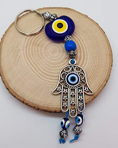 Mystic Jewels - Elephant Turkish Eye Keychain - Good Luck Amulet - Good Luck Keychain - for Gifting
