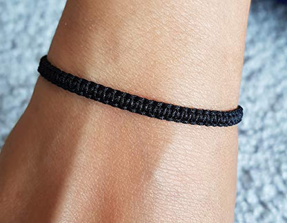 MYSTIC JEWELS - Red Thread Kabbalah Bracelet, Amulet, Evil Eye Protection, Good Luck, Good Luck (Black)