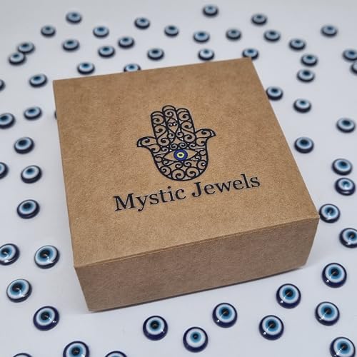 MYSTIC JEWELS By Dalia - 925 Sterling Silver Cross and Evil Eye Cubic Zirconia Necklace for Good Luck, Gift for New Year, Birthday