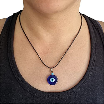 MYSTIC JEWELS Turkish Eye Nazar Good Luck Necklace for Adults and Children (Navy Blue)