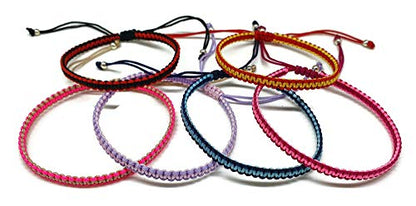 MYSTIC JEWELS - Macrame Bracelet - Thread Kabbalah with 2 colors, Amulet, Evil Eye protection, Good Luck, Good Luck (Red - Yellow)