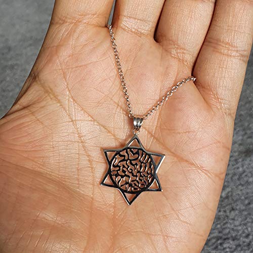 MYSTIC JEWELS by Dalia - Star of David and Shema Israel Hebrew Prayer Necklace