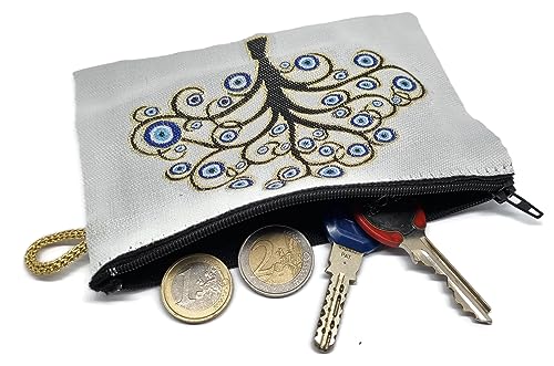 MYSTIC JEWELS - Wallet for Cards, Keys - Eye design for good luck - Traditional (15x10cm) (Model 7)