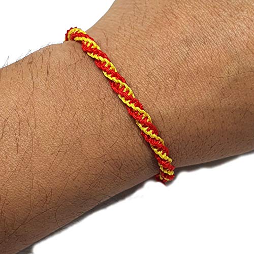 MYSTIC JEWELS - Macrame Bracelet for Men and Women with the Spanish Flag, Original and Exclusive Gift