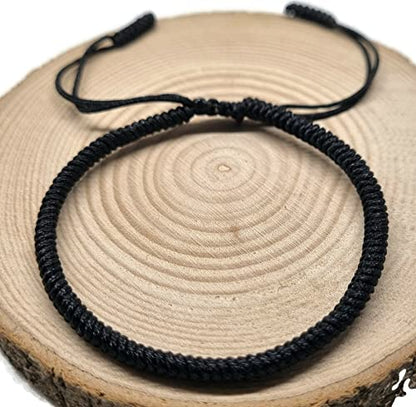 MYSTIC JEWELS by Dalia - Kabbalah Good Luck Bracelet - for Women and Men - Adjustable Size (Black)