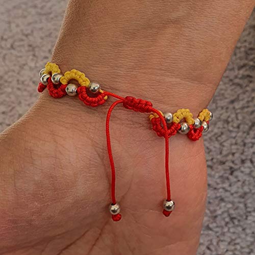 MYSTIC JEWELS - Kabbalah Thread Bracelet with 2 Colors, S, Amulet, Evil Eye Protection, Good Luck, Good Luck (Color1)