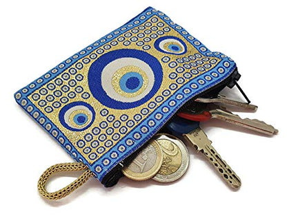 Mystic Jewels - Small Wallet for Cards, Keys, Metallics - Carpet Design - Turkish Traditional (8x11cm) (Color1)