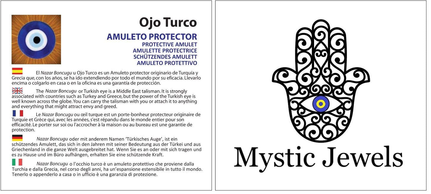 MYSTIC JEWELS Turkish Eye in Gold - Home Wall Decoration (Model 4)