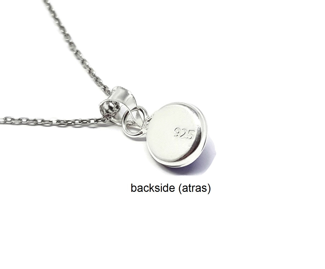 Blue Crystal Evil Eye Necklace for Good Luck - 925 Sterling Silver